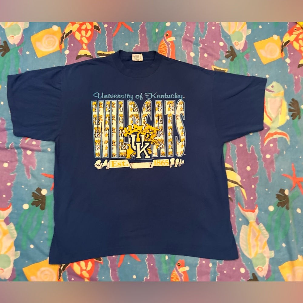 1986 University of Kentucky Wildcats 2XL graphic tee by Tee Jays